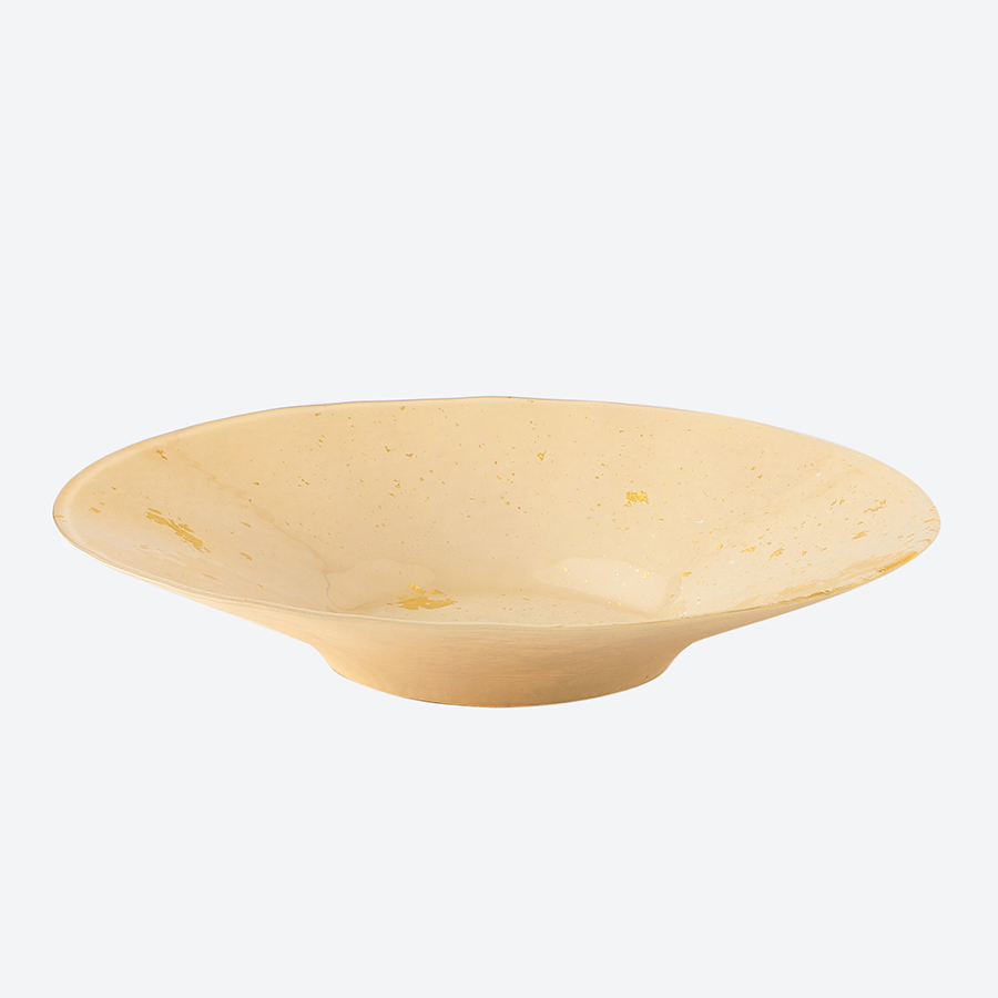 サラダボール　ガラス　金箔　手作り サラダボール ガラス 金箔 手作り