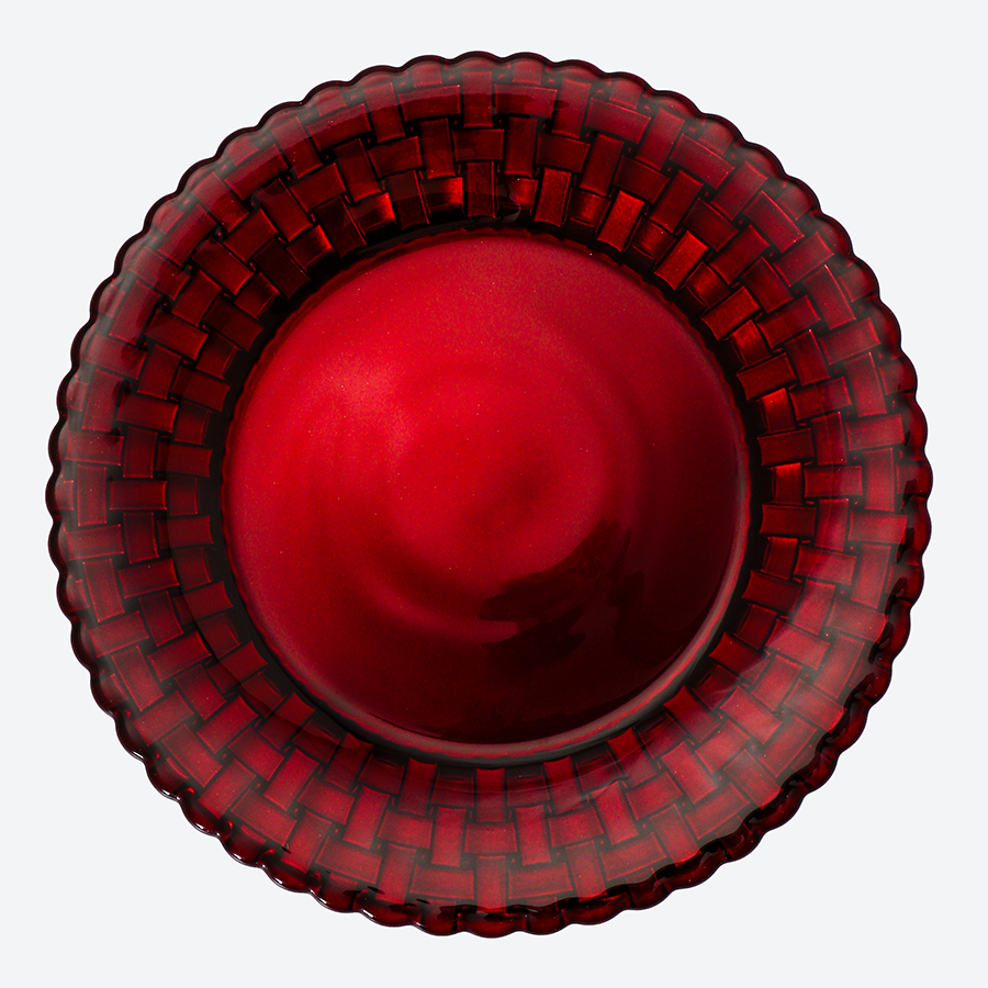 ＜塗り工房ふじい＞ブレードプレート230・溜塗赤溜