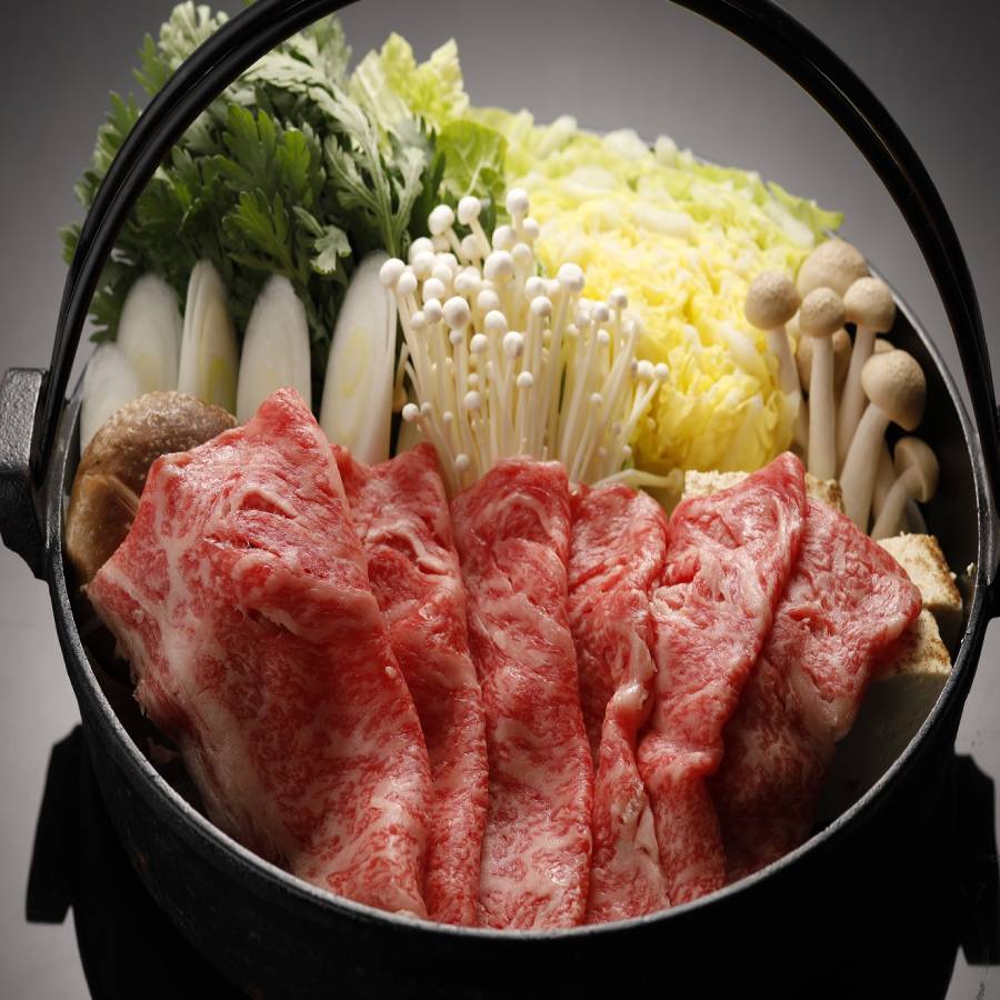 ＜やまのおかげ屋＞黒毛和牛「鳥取和牛」すき焼き・しゃぶしゃぶ用2種セット（バラ・ロース）450g