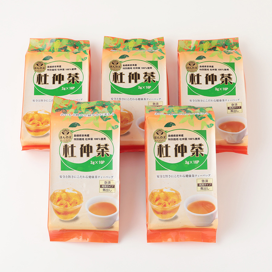 安来産杜仲茶ティーバッグ（3ｇ×16袋）×5袋