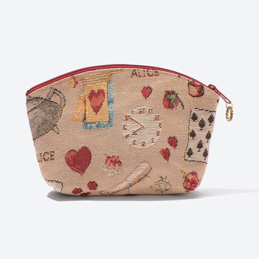 ＜ベル・ブランシェ＞ゴブラン織（機械織）BBポーチ大　アリスベージュ