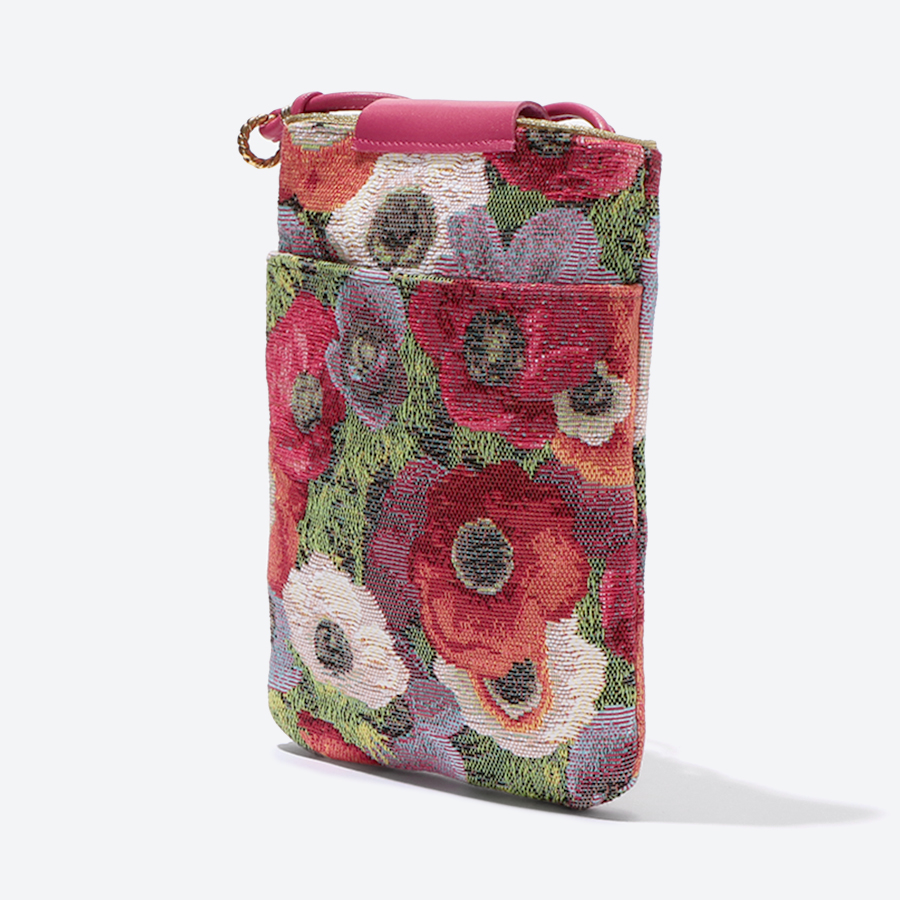 <ベル・ブランシェ>ゴブラン織(機械織)スマホポシェット アネモネ