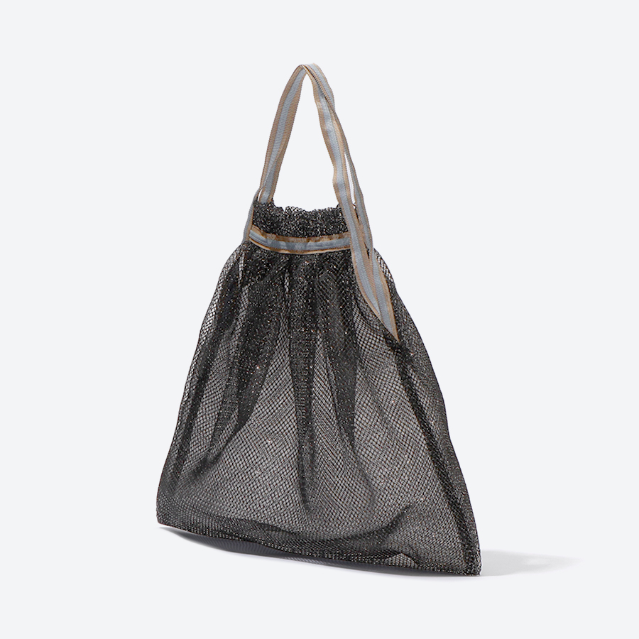 <ベル・ブランシェ>ロンネットギャザー手さげ 黒