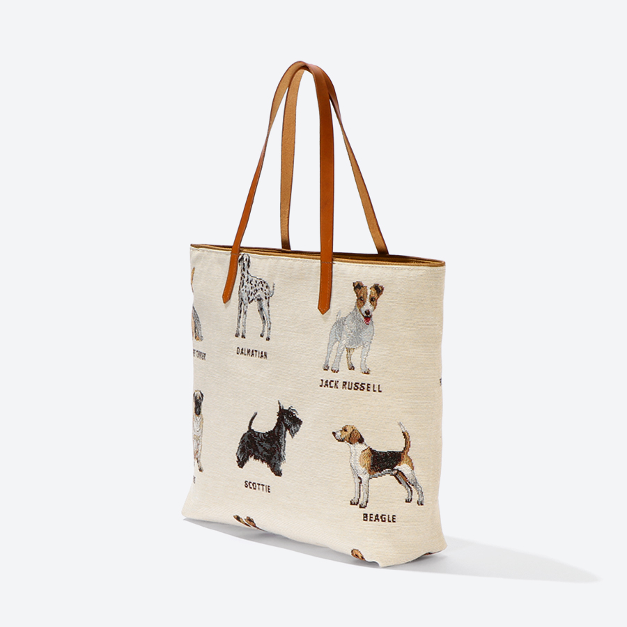 <ベル・ブランシェ>ジャカード織手さげミニ 犬