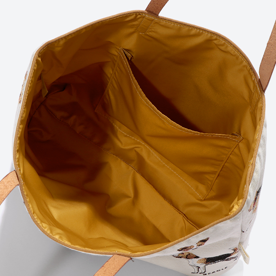 <ベル・ブランシェ>ジャカード織手さげミニ 犬