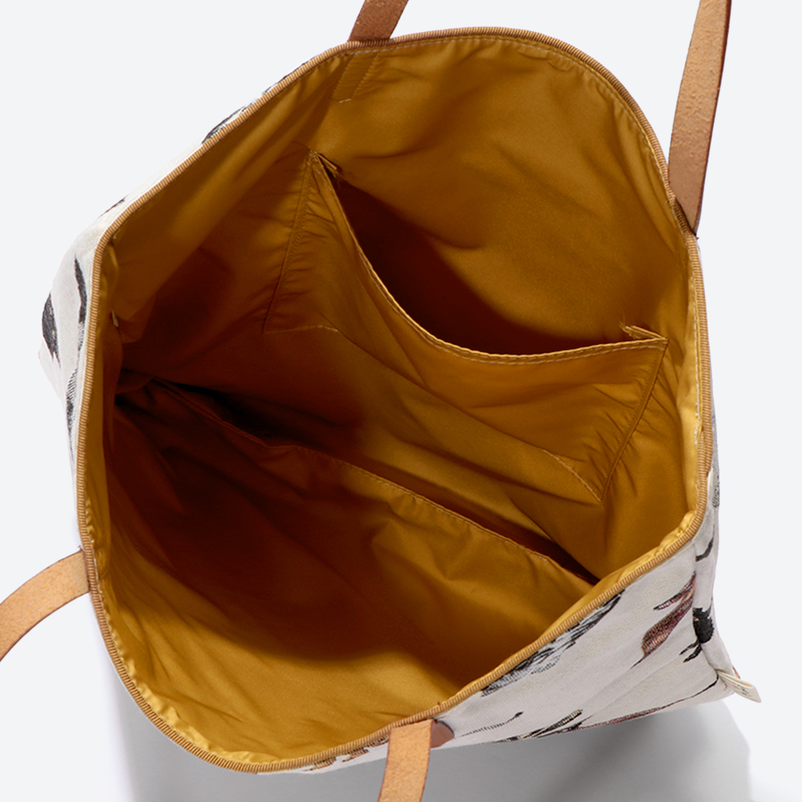 <ベル・ブランシェ>ジャカード織手さげ・縦 ネコ