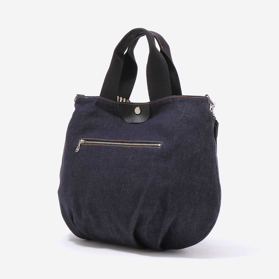 <岡山かばん>おかやまデニムの2WAYバッグ バルーン型