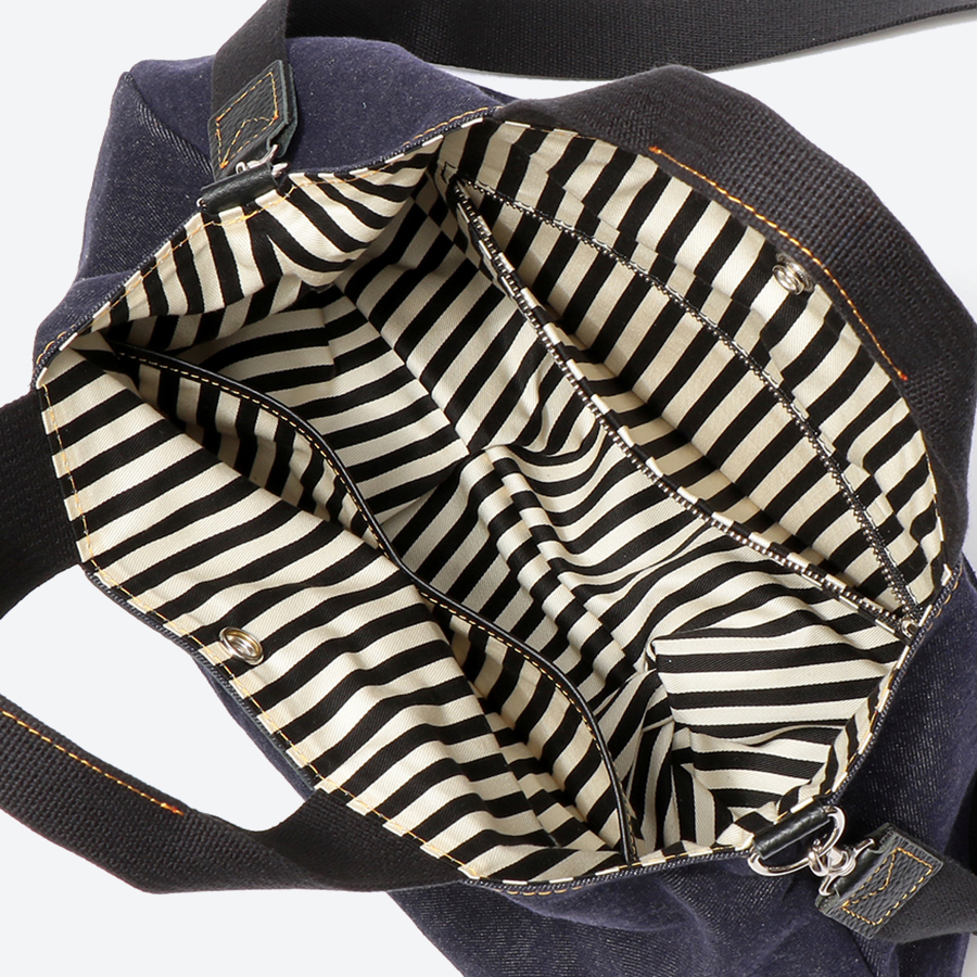 <岡山かばん>おかやまデニムの2WAYバッグ バルーン型