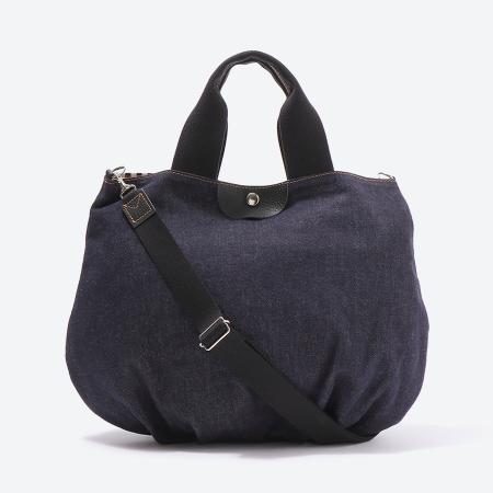 ＜岡山かばん＞おかやまデニムの２WAYバッグ　バルーン型