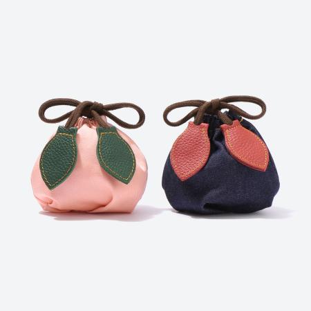 ＜岡山かばん＞おかやまデニムのPeach de Pouch 2個セット