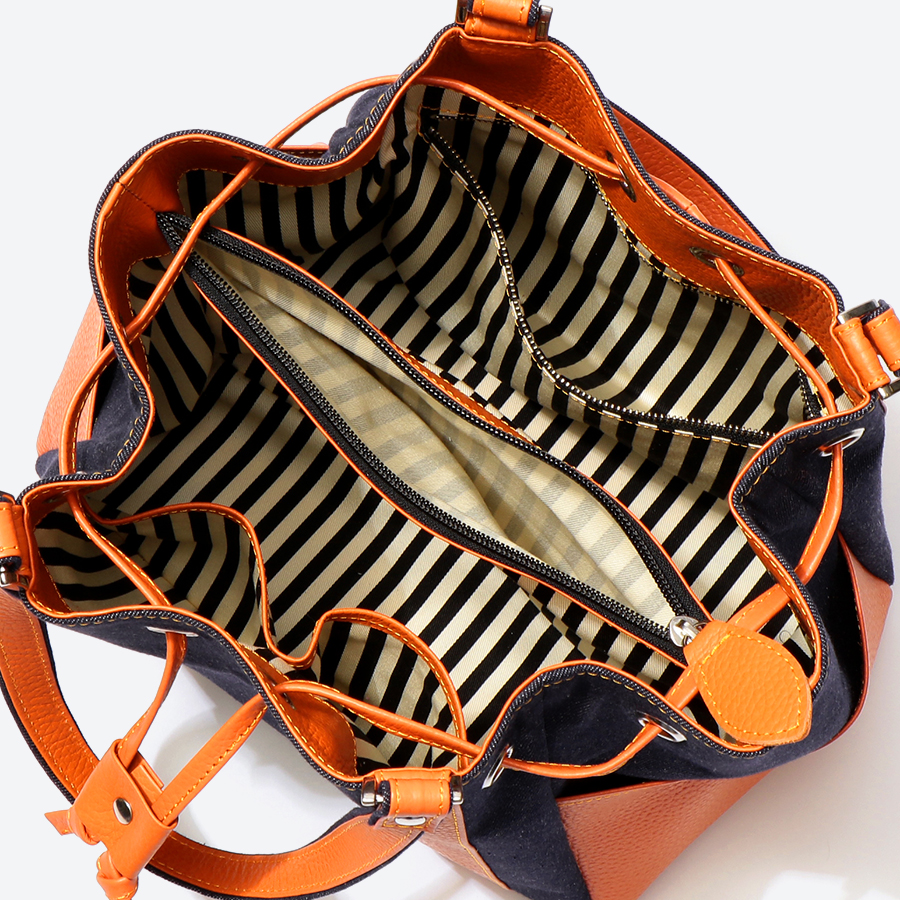 <岡山かばん>おかやまデニムのハンドバッグ