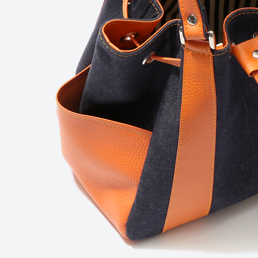 <岡山かばん>おかやまデニムのハンドバッグ