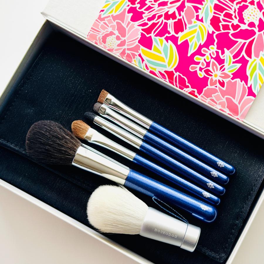 <ほう古堂>洗顔ブラシと化粧筆セット(化粧箱入) M-9