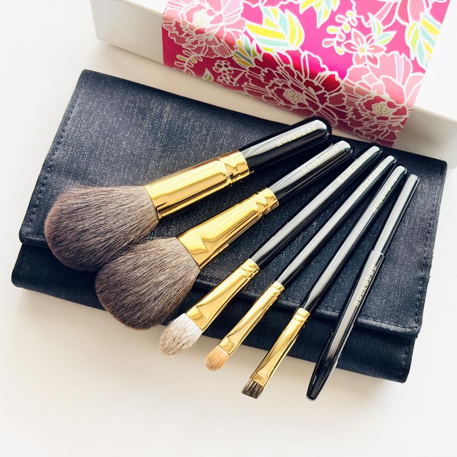 ＜ほう古堂＞化粧筆6本＆ケースセットーほう古堂厳選プレミアムラインナップー　M-10