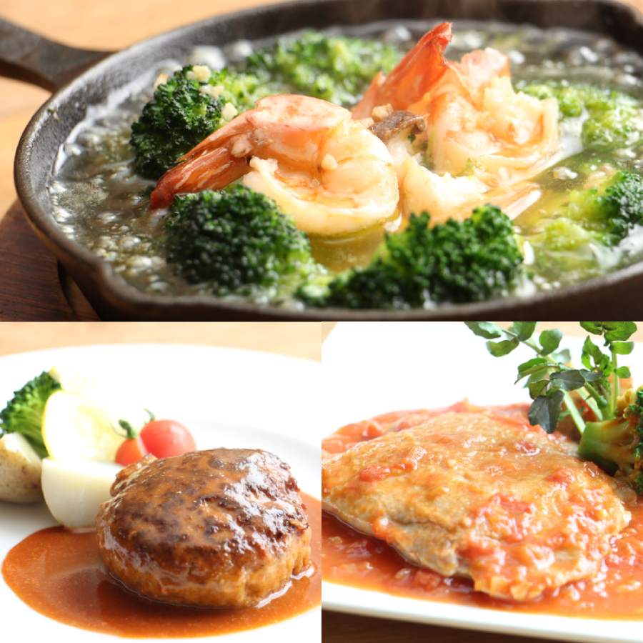 ＜イタリア食堂Bamboo＞5種セットB（合鴨もも肉のコンフィ・鯛のアクアパッツァ・粗挽きハンバーグ・鶏もも肉のカチャトーラ他）各1袋