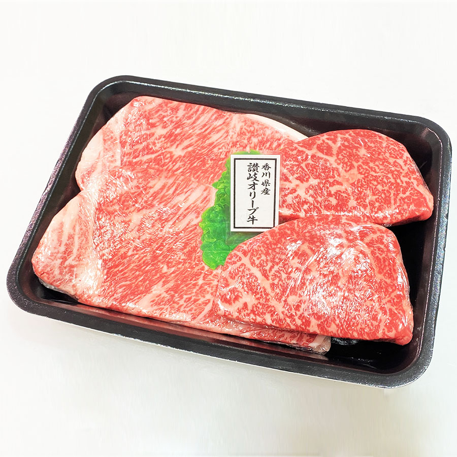 讃岐オリーブ牛ステーキ用（ロース肉2枚切（300g）、もも肉2枚切（160g）） | 香川県高松市 | 三越伊勢丹ふるさと納税