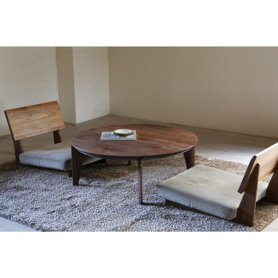 ＜FolivorA＞EN kotatsu table walnut Φ100　（組立式）