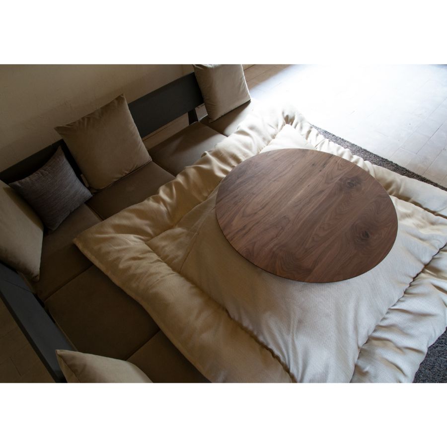＜FolivorA＞EN kotatsu table walnut Φ100　（組立式）