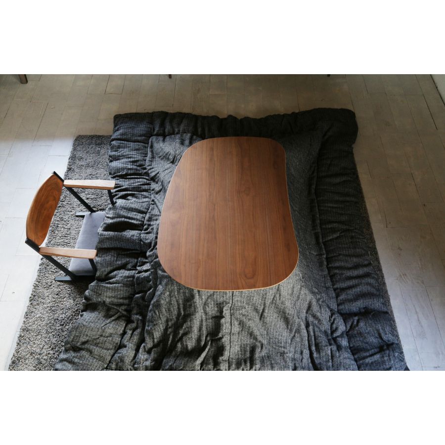 ＜Nichibi Woodworks＞Rasmo Walnut105　コタツテーブル（組立式）