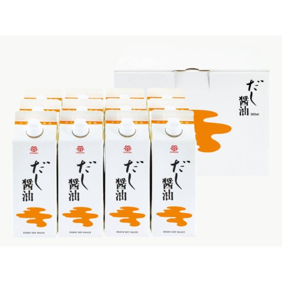 ＜鎌田醤油＞だし醤油500ml×12本