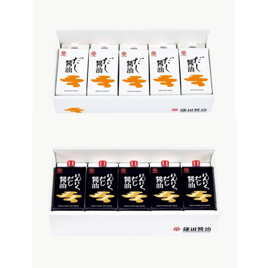 ＜鎌田醤油＞だし醤油・にんにくだし醤油セット200ml×各5ヶ