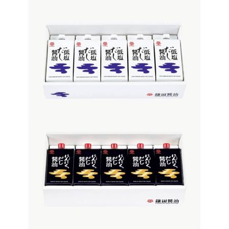 ＜鎌田醤油＞低塩だし醤油・にんにくだし醤油セット200ml×各5ヶ