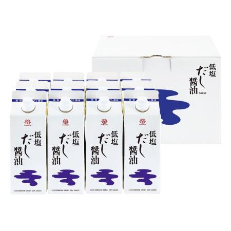 ＜鎌田醤油＞低塩だし醤油500ml×12本