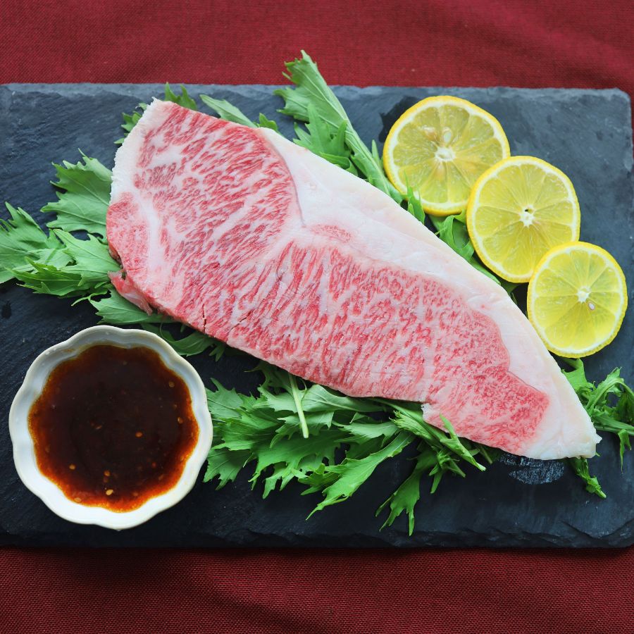 A4・A5等級「黒毛和牛」ステーキ用（ロース）秘伝の甘辛しょうゆダレ漬け230g×2（計460ｇ）