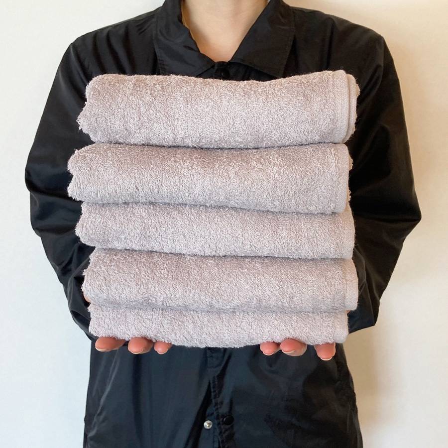 ＜SHICHIFUKU　TOWEL＞（ノーヴィ）バスタオル　5枚セット　ペールグレー　(今治タオルブランド認定製品）約60×120cm