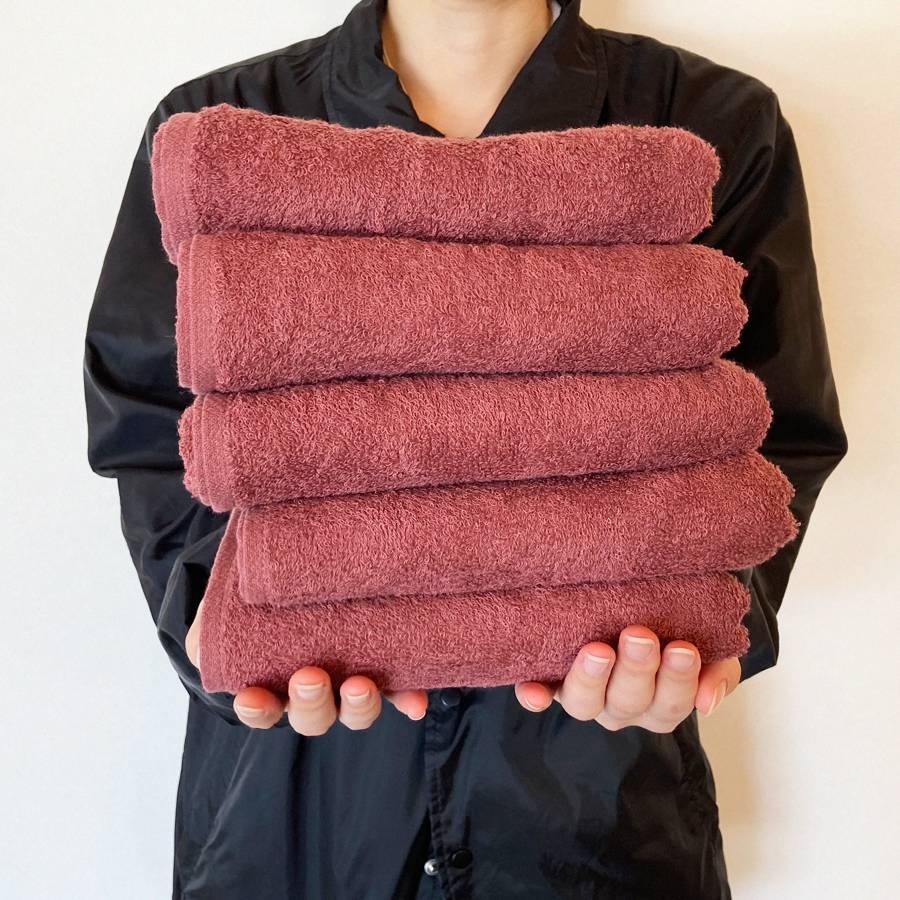 <SHICHIFUKU TOWEL>(ノーヴィ)バスタオル 5枚セット ワインブラウン (今治タオルブランド認定製品)約60×120cm