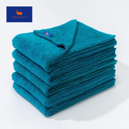 ＜ヒポポタマス＞バスタオル5枚セット　カリビアンブルー
