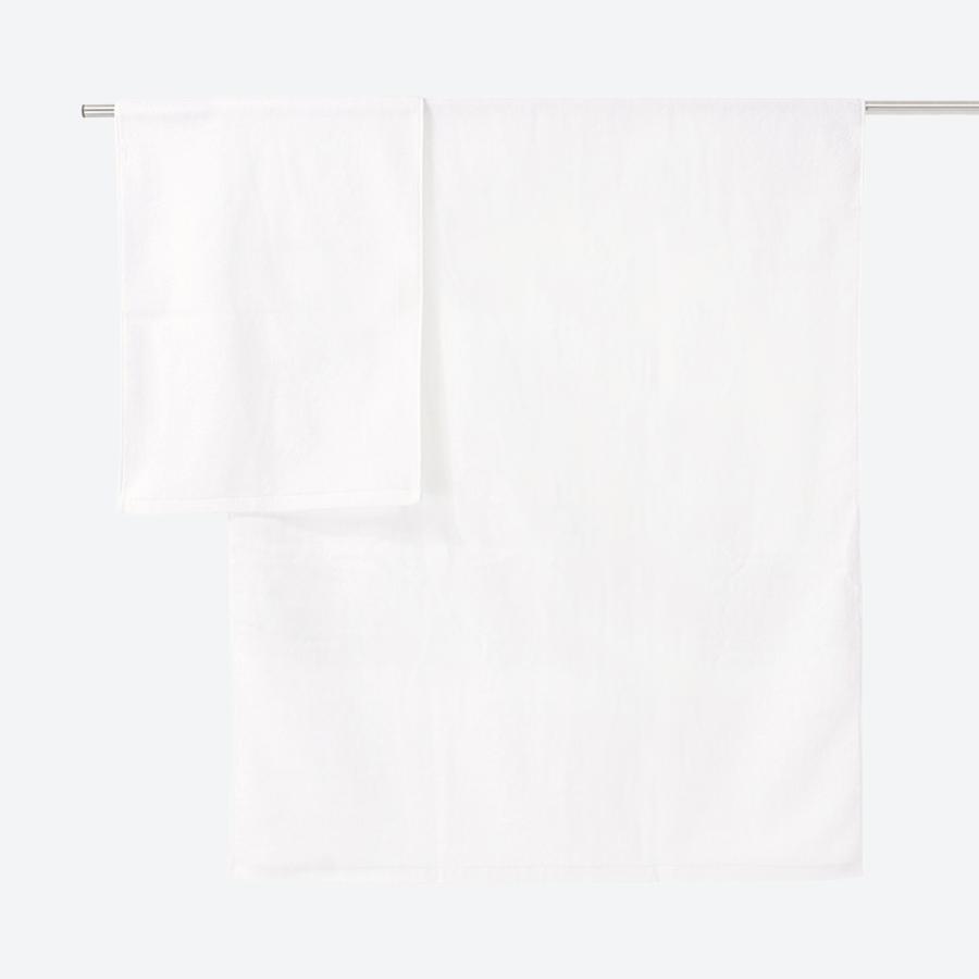 ＜ＯＲＩＭ＞バスタオル・フェイスタオル各２枚（ベロアプロ）ホワイト（今治タオルブランド認定製品）