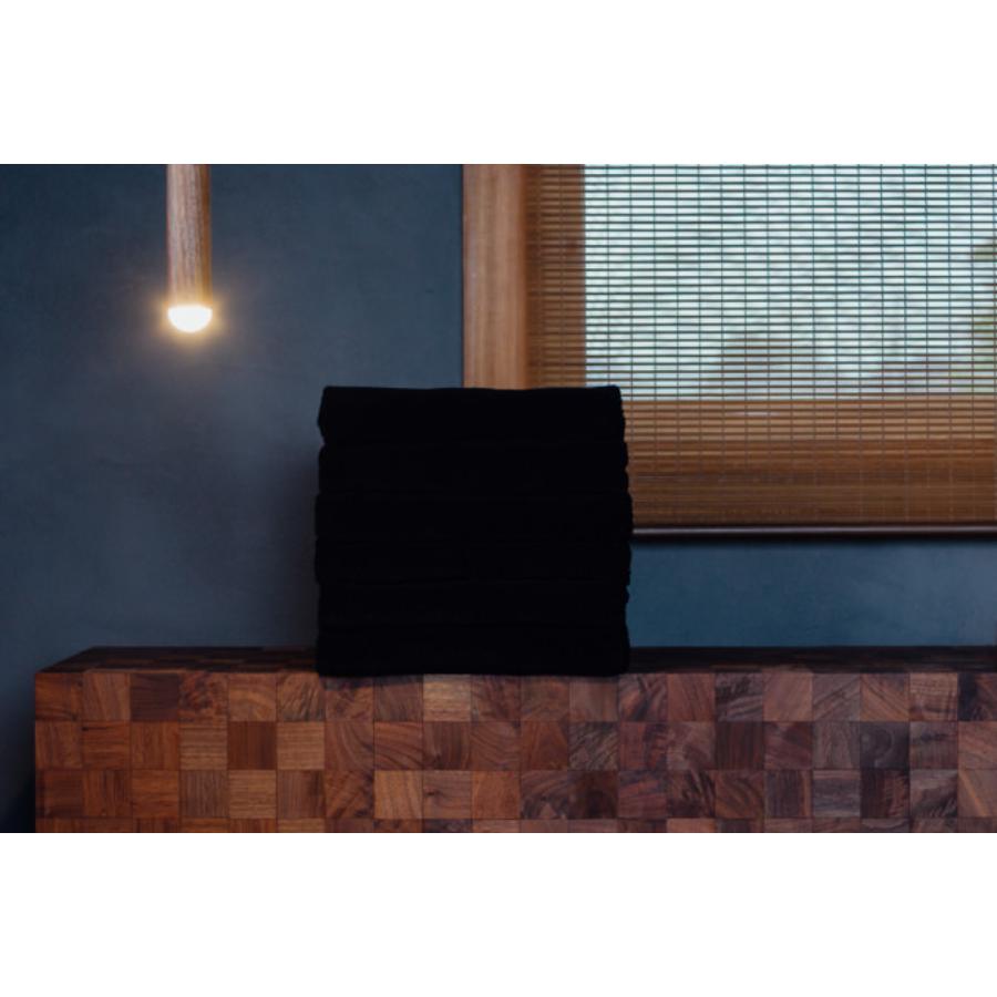 ＜FUJITAKA　TOWEL＞BK100　バスタオル・フェイスタオルセット　ブラック