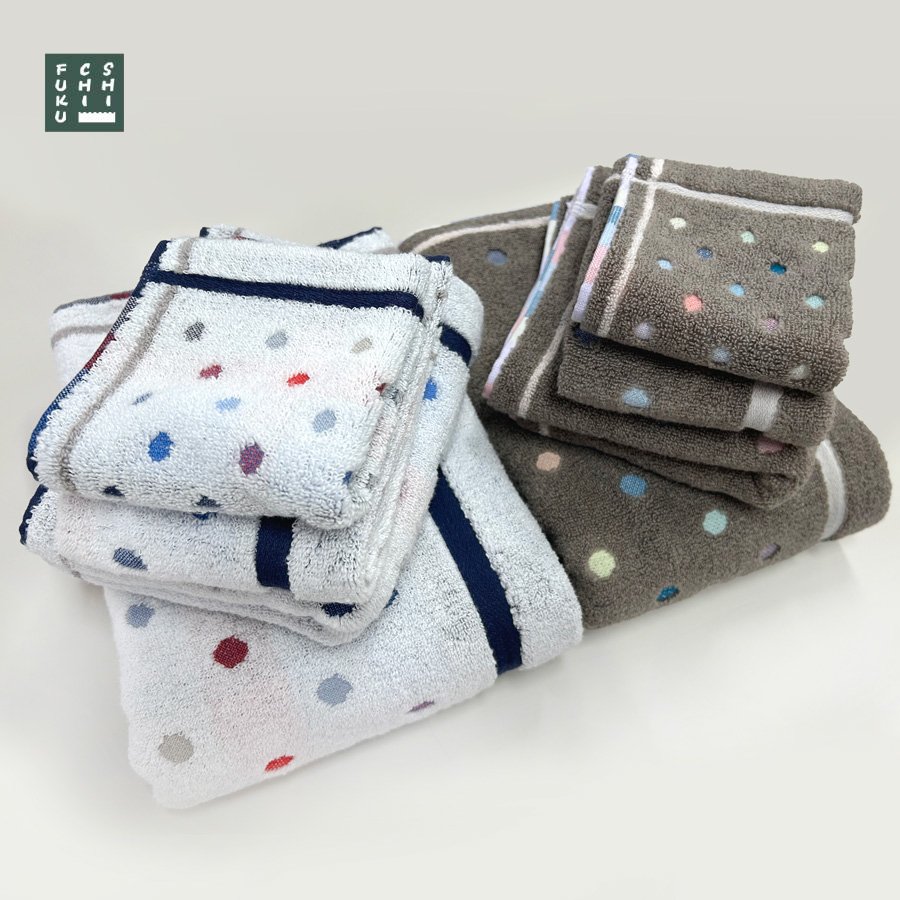 ＜SHICHIFUKU　TOWEL＞（オプス）バスタオル・フェイスタオル・ハンドタオル・ハンカチ8枚　各2色　今治タオルブランド認定製品