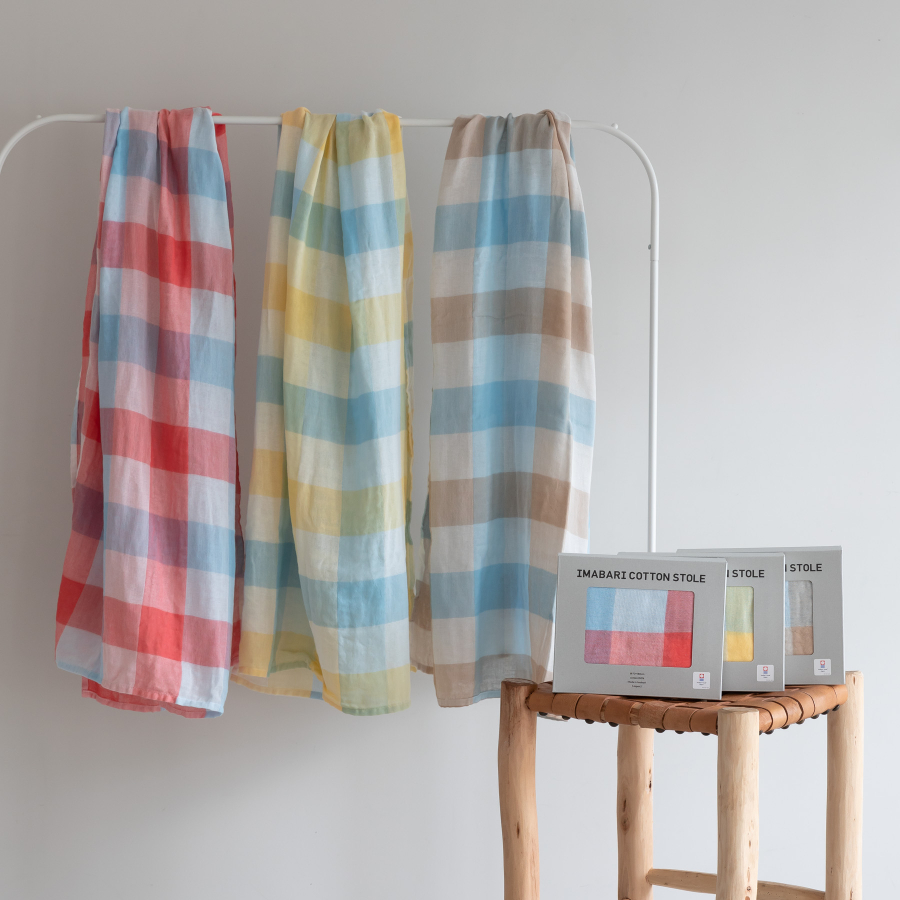 ＜SHICHIFUKU　TOWEL＞（サーナ）ストール　イエロー　(今治タオルブランド認定製品）