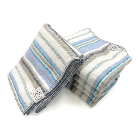 ＜SHICHIFUKU　TOWEL＞（エポナ）フェイスタオル　5枚セット　ブルー　　(今治タオルブランド認定製品）