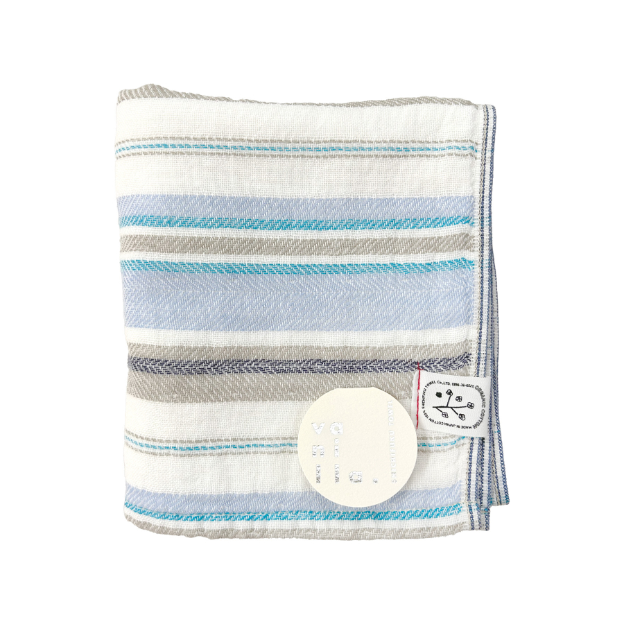 ＜SHICHIFUKU　TOWEL＞（エポナ）フェイスタオル　5枚セット　ブルー　　(今治タオルブランド認定製品）
