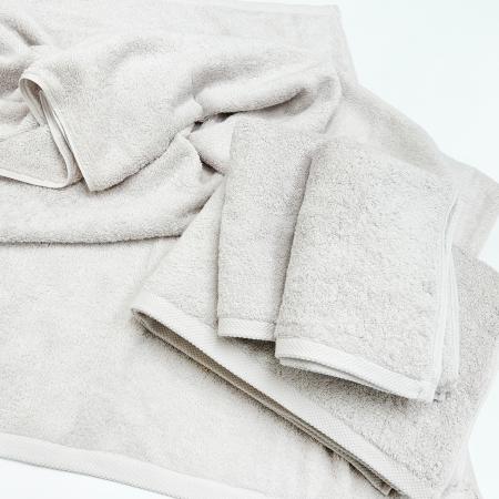 ＜SHICHIFUKU　TOWEL＞（モダンリゾート）フェイスタオル・バスタオル　4枚セット　ライトグレー　(今治タオルブランド認定製品）