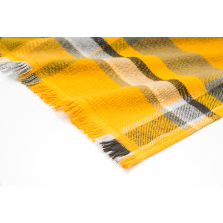 ＜ORIM＞トラッドチェックマフラー　マスタード（今治タオルブランド認定製品）