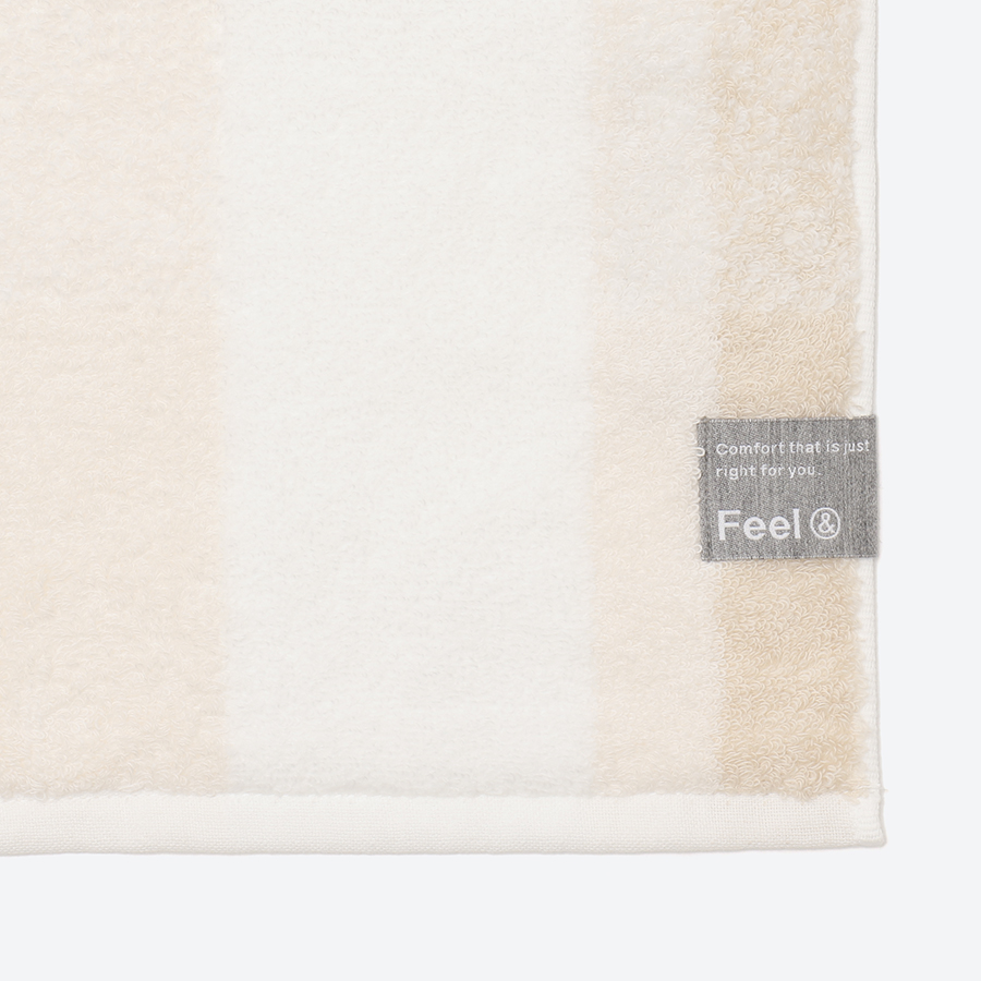 ＜昭和西川＞Feel & airy バスタオル・フェイスタオルセット　アイボリー（今治タオルブランド認定製品）