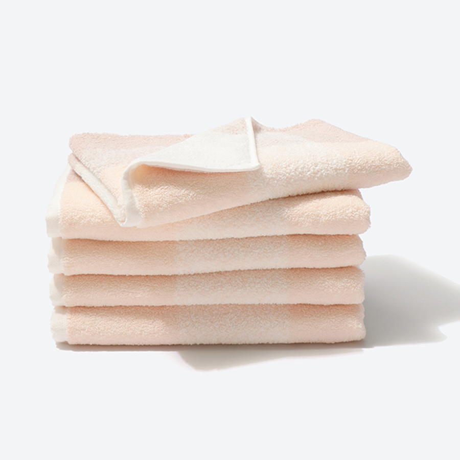 ＜昭和西川＞Feel & airy フェイスタオル5枚セット　ピンク（今治タオルブランド認定製品）