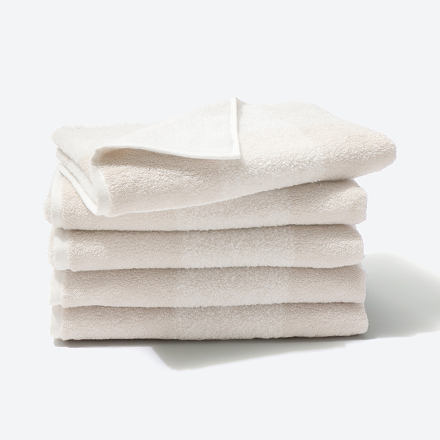＜昭和西川＞Feel & airy フェイスタオル5枚セット　グレー（今治タオルブランド認定製品）