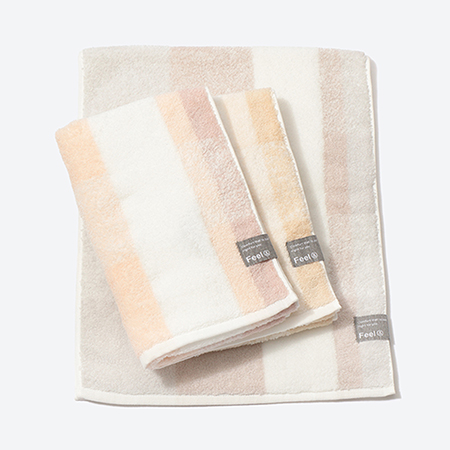 ＜昭和西川＞Feel & airy フェイスタオル３枚セット　ピンク・アイボリー・グレー（今治タオルブランド認定製品）