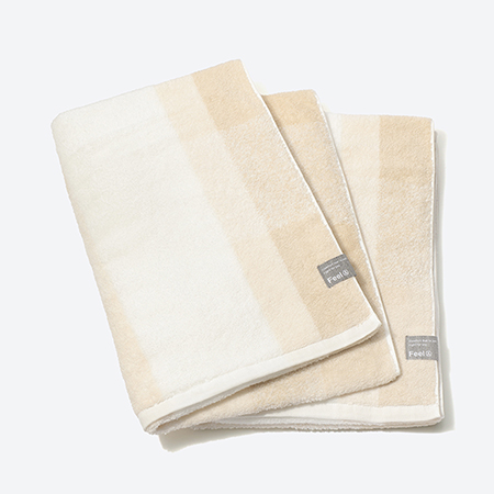 ＜昭和西川＞Feel & airy バスタオル２枚セット　アイボリー（今治タオルブランド認定製品）