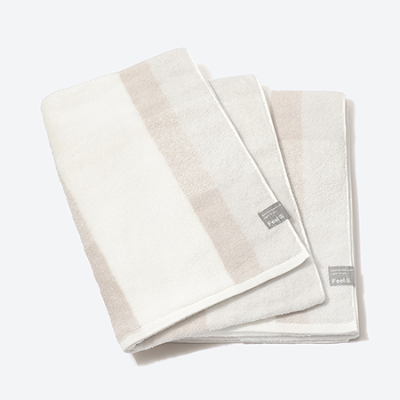 ＜昭和西川＞Feel & airy バスタオル２枚セット　グレー（今治タオルブランド認定製品）