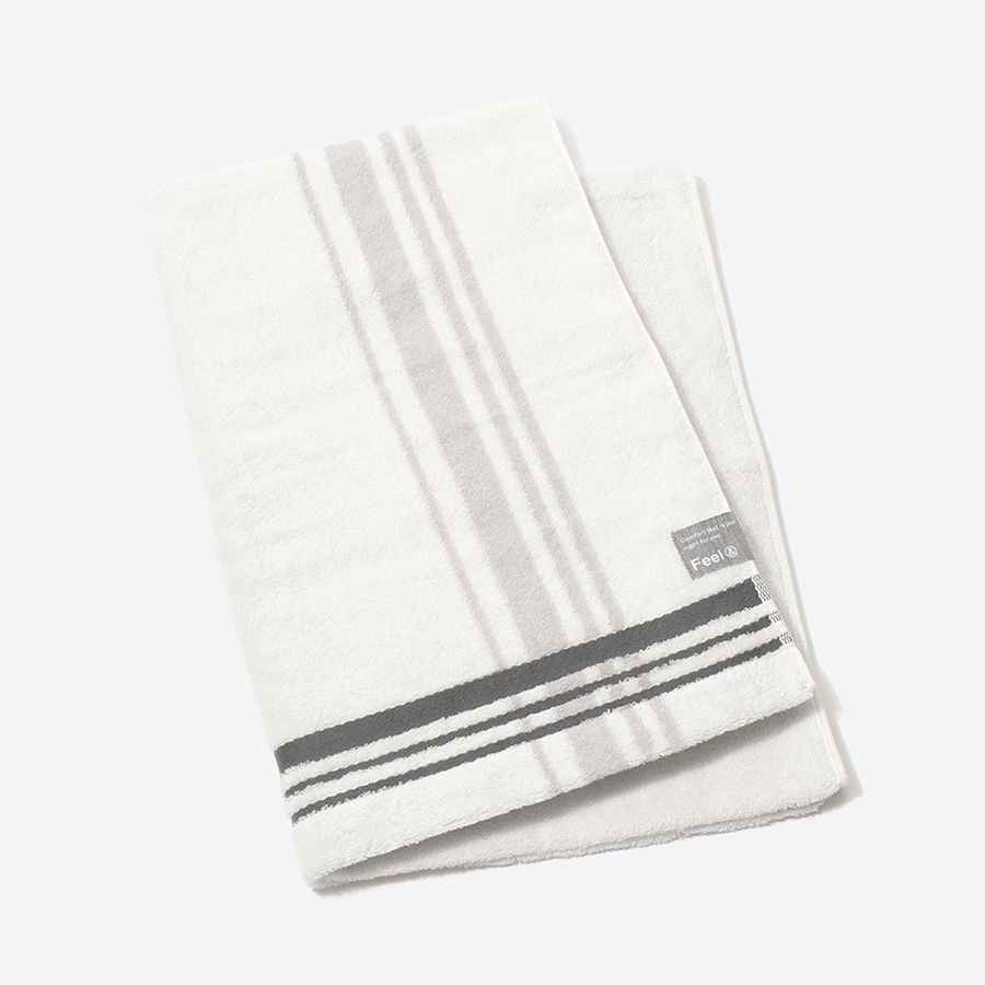 <昭和西川>Feel & moist バスタオル アイボリー(今治タオルブランド認定製品)