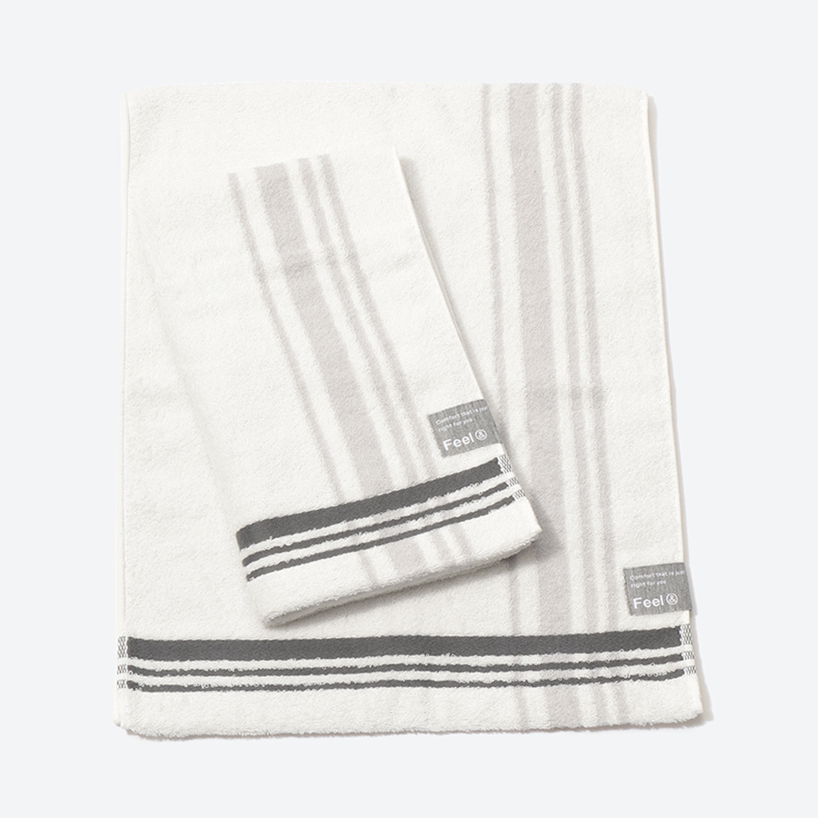 ＜昭和西川＞Feel & moist フェイスタオル2枚　アイボリー（今治タオルブランド認定製品）