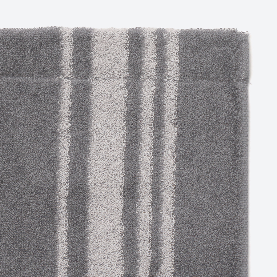 ＜昭和西川＞Feel & moist フェイスタオル2枚　ダークグレー（今治タオルブランド認定製品）