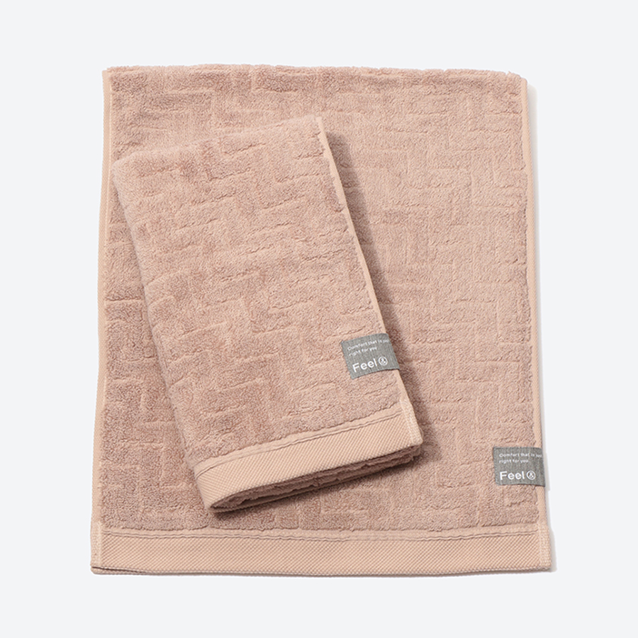＜昭和西川＞Feel & classy フェイスタオル2枚　ベージュ（今治タオルブランド認定製品）