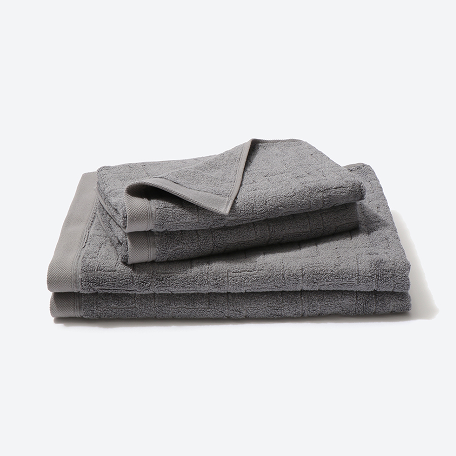 <昭和西川>Feel & classy バスタオル・フェイスタオル 各2枚 グレー(今治タオルブランド認定製品)